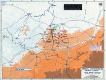 Map of Brussels and Vicinity, 1815, Just Before Waterloo Battle