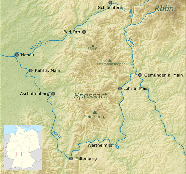 Spessart - Map Locator