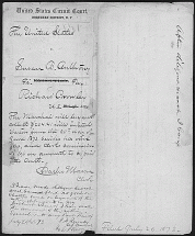 Court Clerk's Notation - Unable to Collect Anthony's Fine