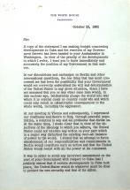 President Kennedy Letter to Khrushchev