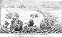 Spanish Armada Assaulted by the English Fleet