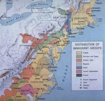 Map of Colonial America