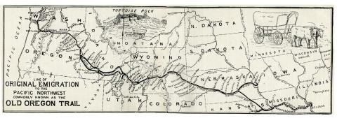 Map Depicting the Old Oregon Trail