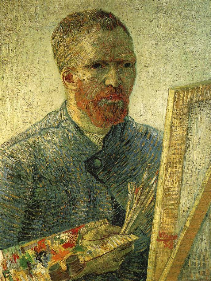 van Gogh Self Portrait in Front of Easel, 1888