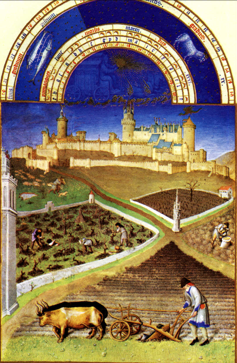 hours medieval berry march heures duc du riches painting limbourg très brothers tres canvas prints illumination july awesomestories