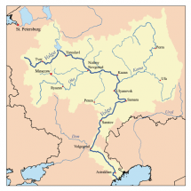 Volga River - Location in Russia