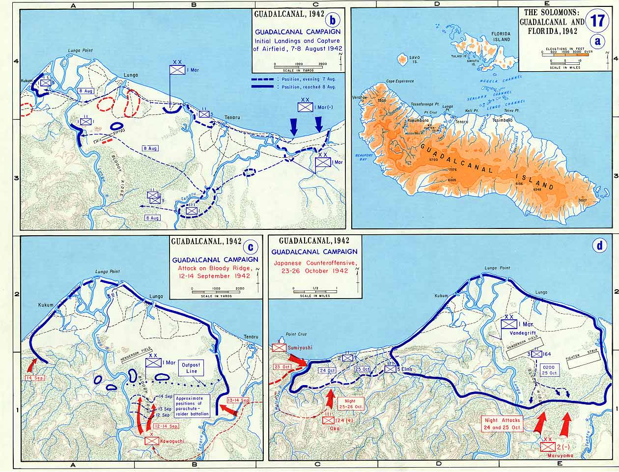 Allied Offensive Battle Plan of Guadalcanal