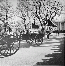 Caisson Bearing the Coffin at White House