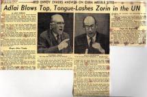 Adlai Stevenson's UN Confrontation with Ambassador Zorin