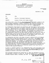 Mississippi State Sovereignty Commission Memo re Autopsy