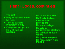 1704 Penal Codes, Continued
