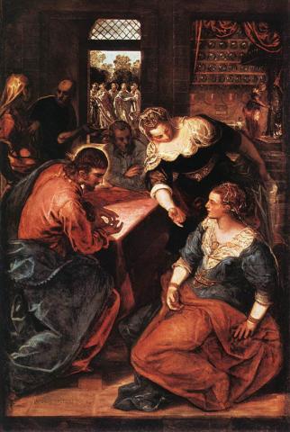 Mary and Martha - Painting by Tintoretto Philosophy Visual Arts