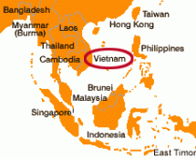 Vietnam - Location in Southeast Asia