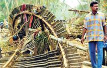 Tsunami Damage - Twisted Train Track in Sri Lanka