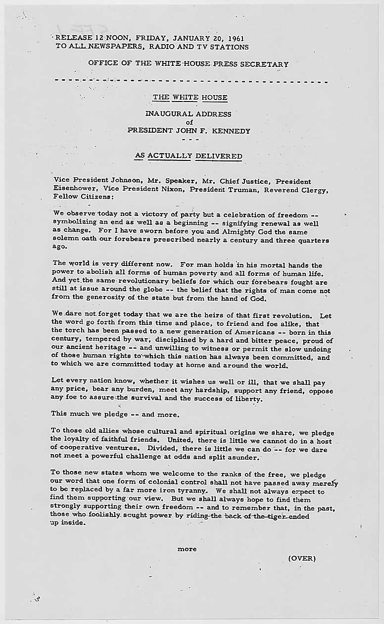 JFK Inaugural Address Page 1 inaugural-banquet-international-department-of-evangelism