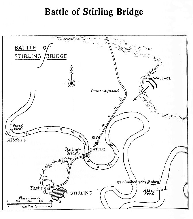 The Battle of Stirling Bridge Map