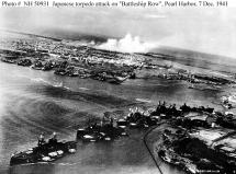 Pearl Harbor - Torpedoes Heading for Battleship Row