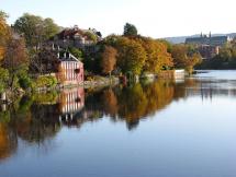 Nidelva River in Trondheim, Norway