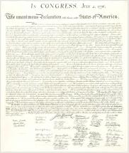 Signatures of the Declaration of Independence