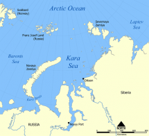 Map of Kara Sea