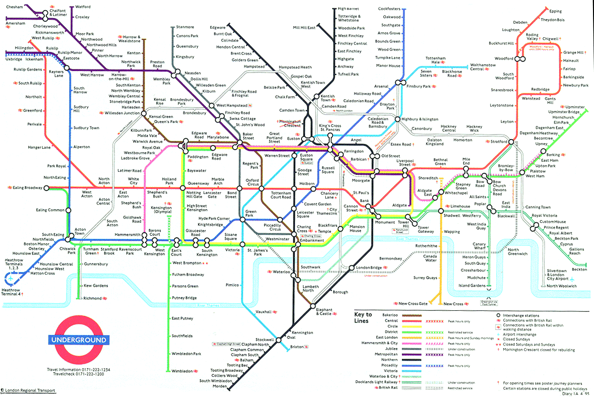 Map of the London Underground