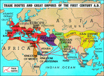 Trade Routes of 1st Century Map