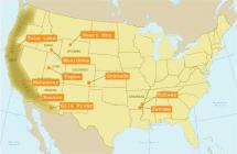 Map Depicting War Relocation Centers