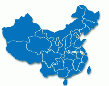 Map Depicting Location of Nanking, China 