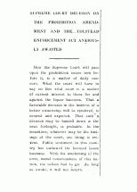 Supreme Court Ruling on the Volstead Act