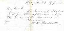 Pendleton's Note On the Death of Stonewall Jackson