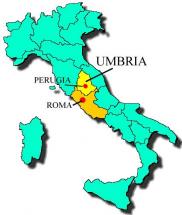 Umbria - Its Location in Italy