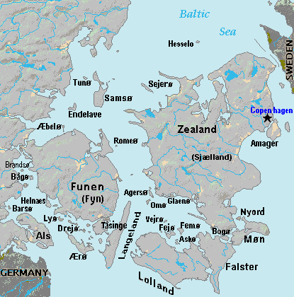 Sjaelland - Map Locator