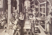 Gutenberg Printing Press in Operation