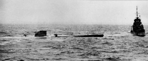 U-571-3. U-110 IN TROUBLE