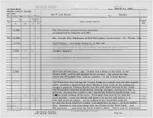 President Johnson's Daily Diary - Activity Log, Page 2