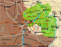 Map: Trier on the Mosel River