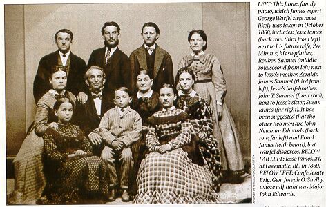 jesse james family 1868 outlaw west his circa old history frank wife brother row warfel george wild far american today