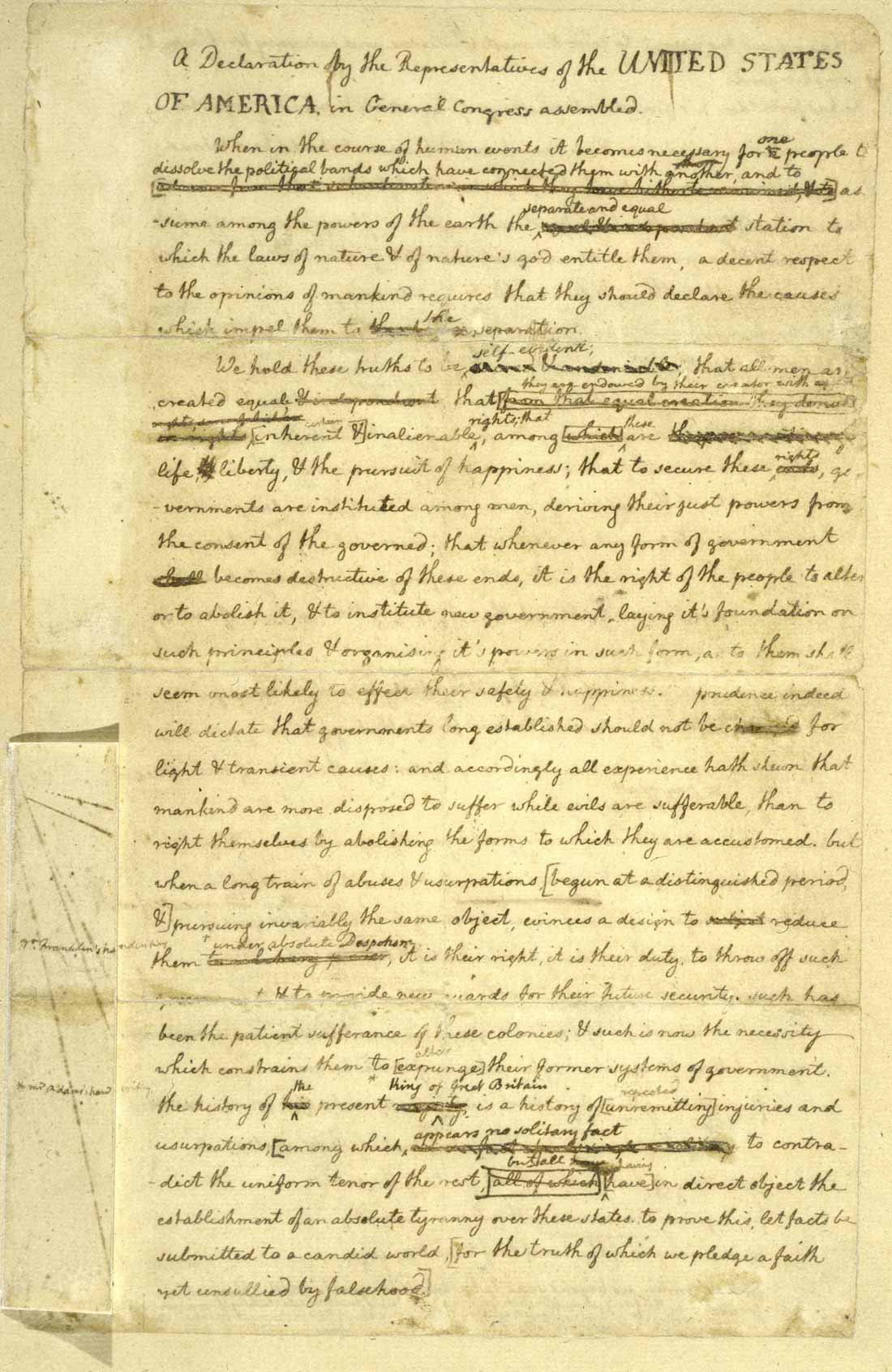 Declaration of Independence Early Draft