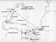 Amistad Voyages - Routes of Travel for Amistad Captives
