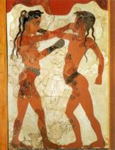Boxing Mural From Acrotiri