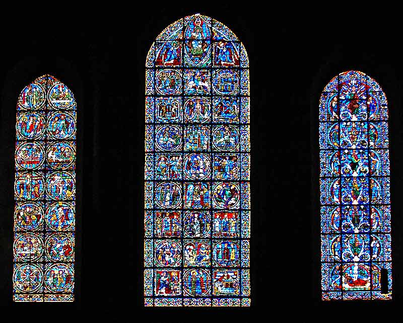 West Lancet Windows Medieval Glass at Chartres