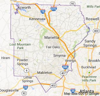 Map Depicting Smyrna, Georgia