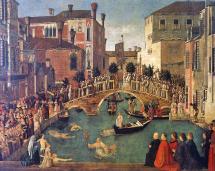 Bellini - Miracle at the Bridge of San Lorenzo, c. 1500