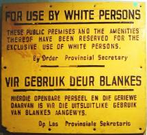 Apartheid-Era Sign - Whites Only