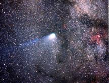Halley's Comet Crossing Milky Way