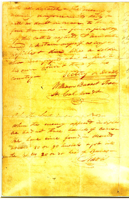 William Travis Letter Page 2