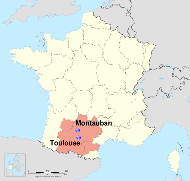 Toulouse Map Locator